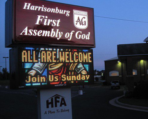 First Assembly of God 2 Harrisonburg First Assembly of God Electric Sign